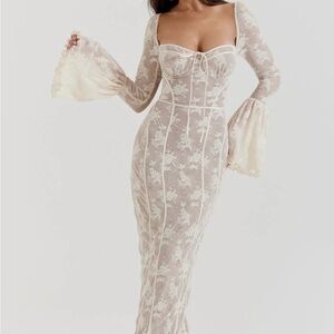 COPY - Elegant Cream Lace Dress